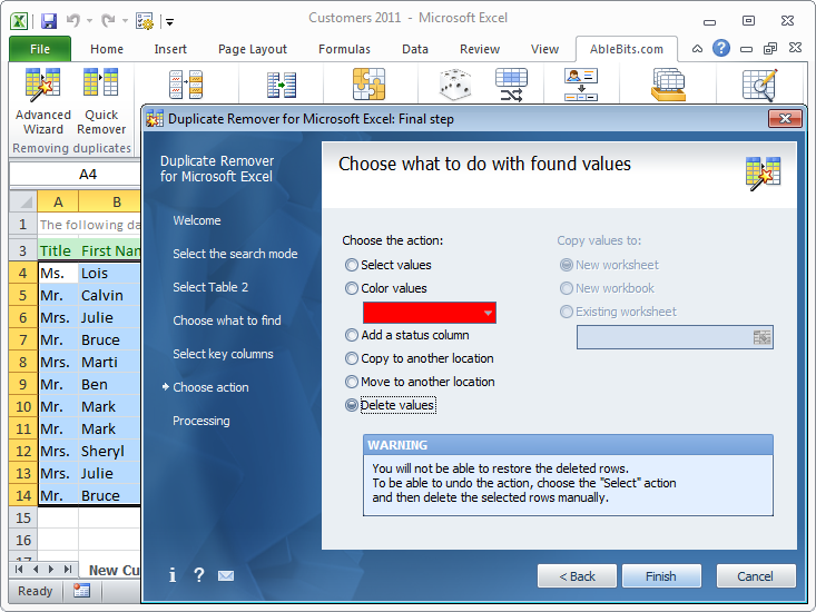 Duplicate Remover for Microsoft Excel Screenshot